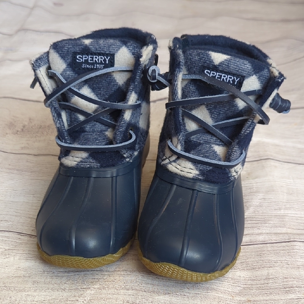 Sperry Kids' Navy and Tan Boots